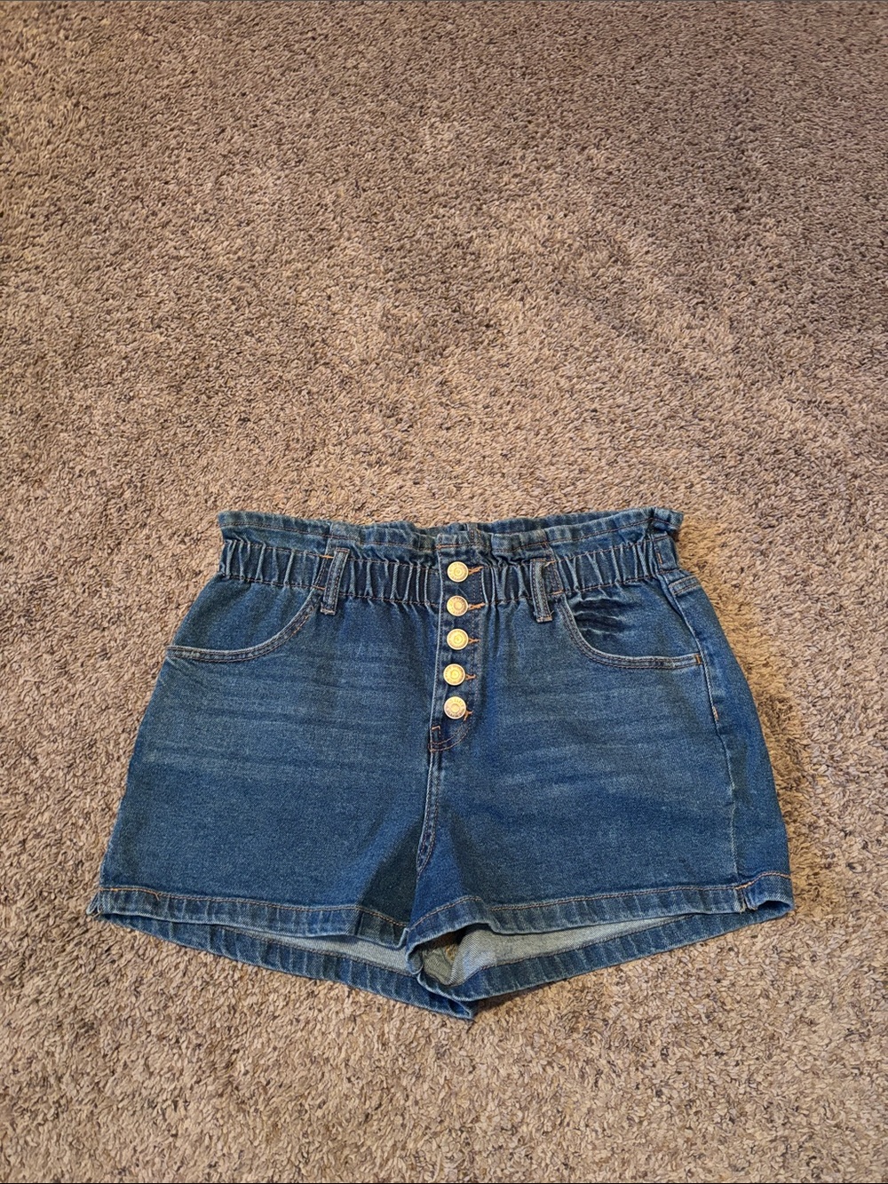 Wild Fable High-Rise Paperbag Denim Shorts L